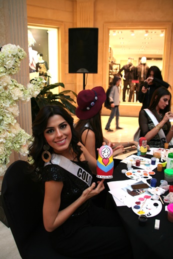 мастер класс по росписи матрешек, Miss Universe 2013 мастер класс по росписи матрешек, Miss Universe 2013